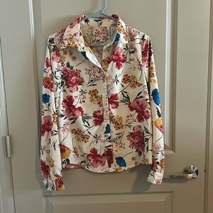 Floral button down shirt